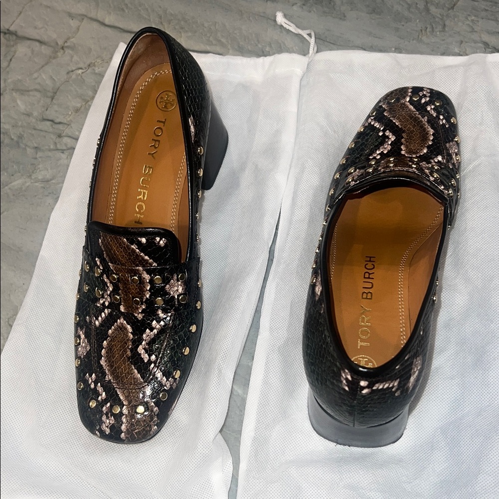 Tory Burch Studded, Python Shoes In Black, Brown,… - image 5